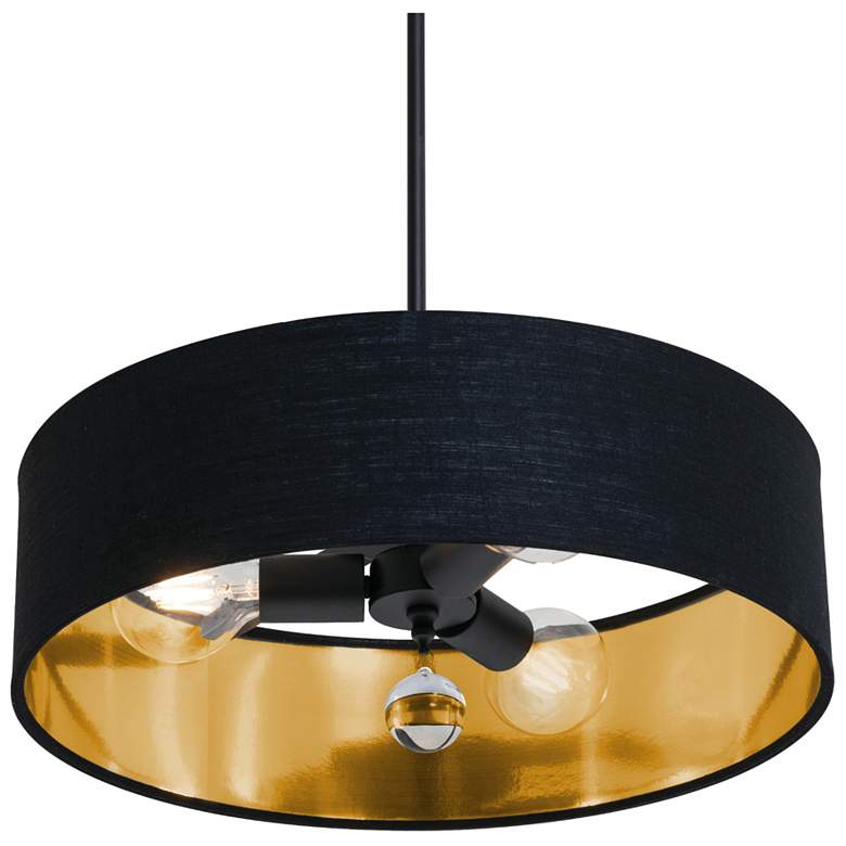 Image 1 Celine 18" Wide Black Pendant