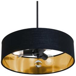 Celine 18" Wide Black Pendant