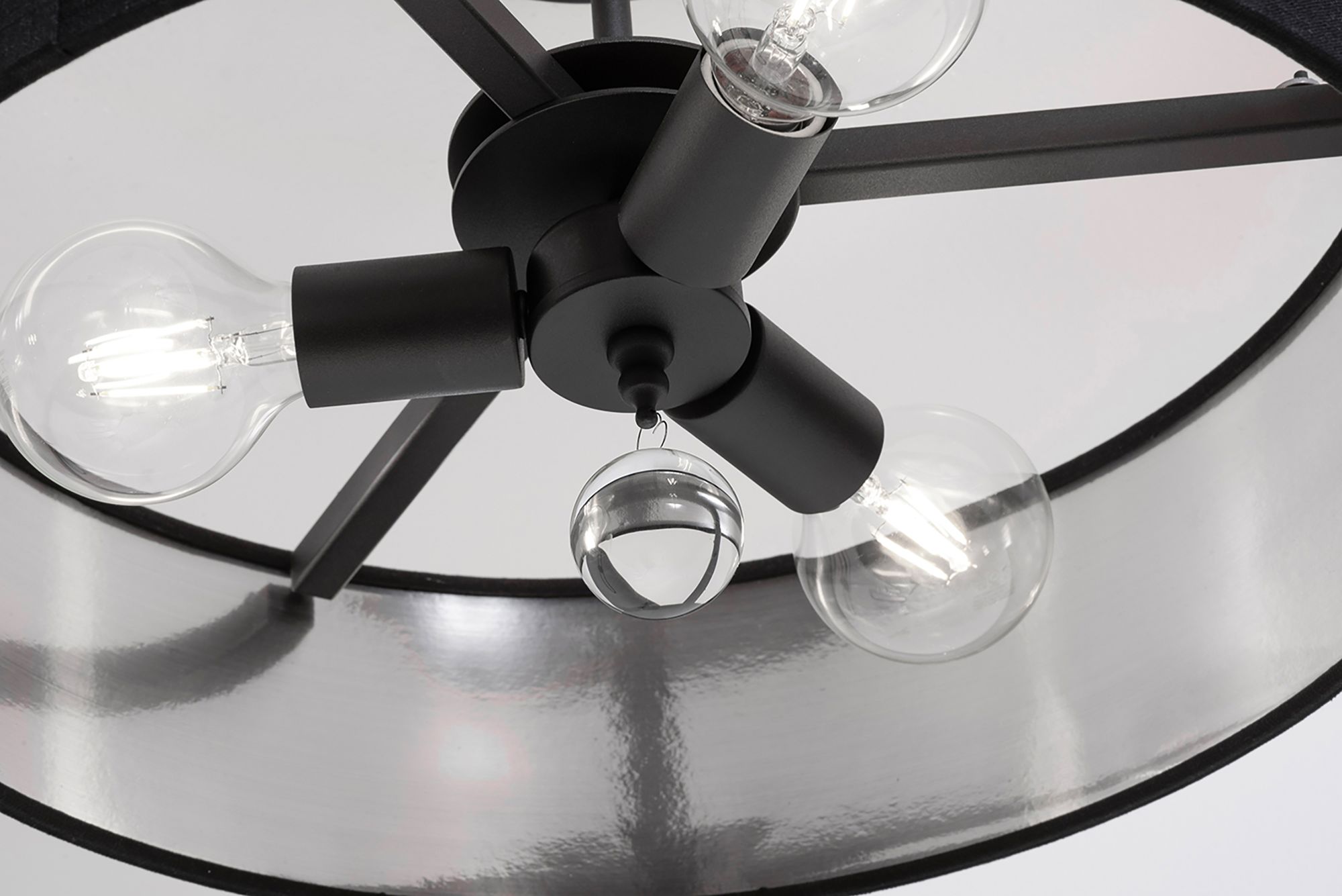 Image 3 Celine 18" Wide Black Pendant more views