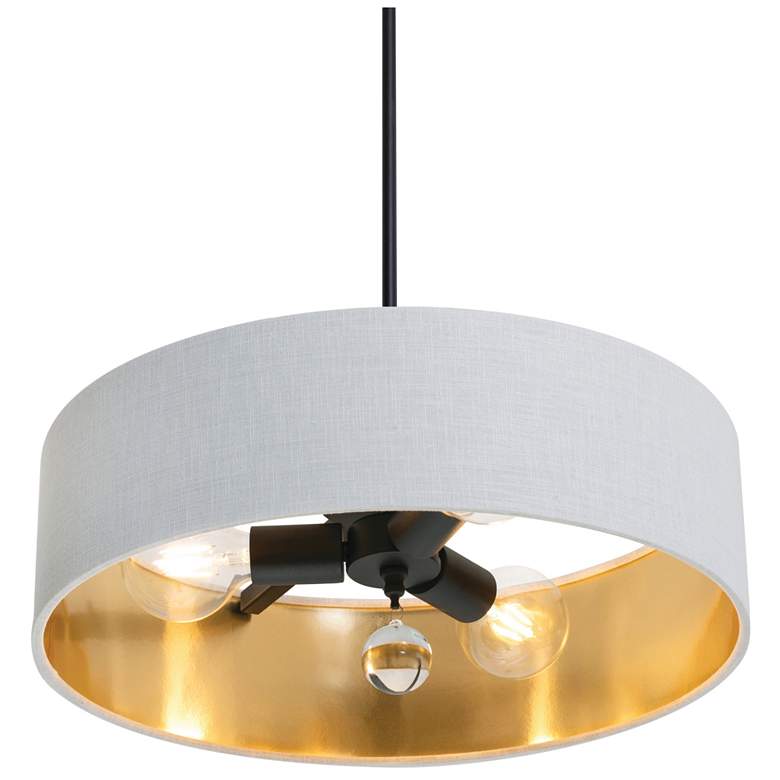 Image 1 Celine 18" Wide Black Pendant