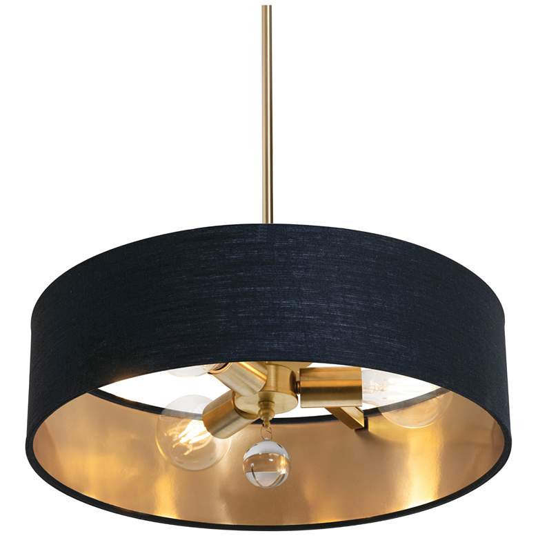 Image 1 Celine 18" Wide Satin Brass Pendant