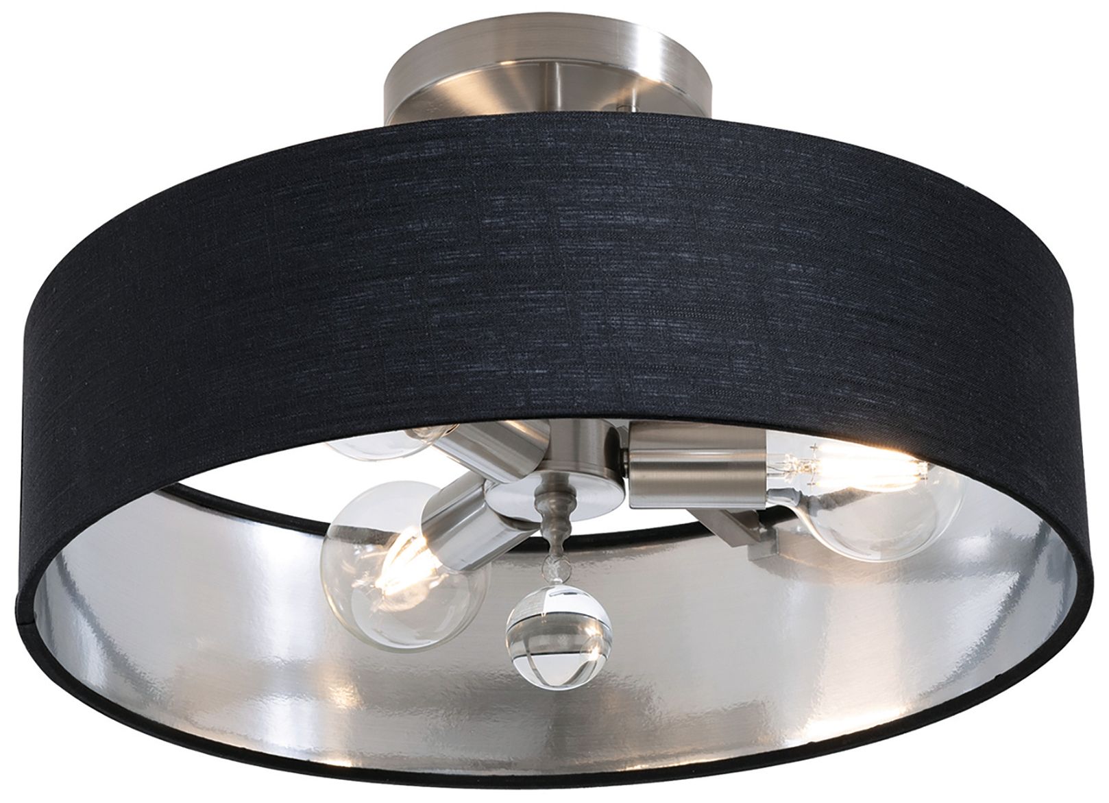 Image 2 Celine 18" Wide Satin Nickel Pendant more views