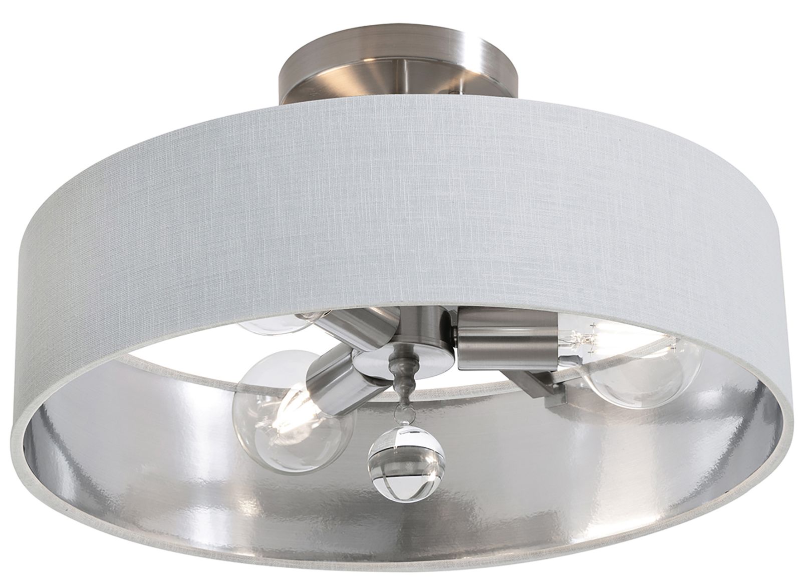 Image 2 Celine 18" Wide Satin Nickel Pendant more views