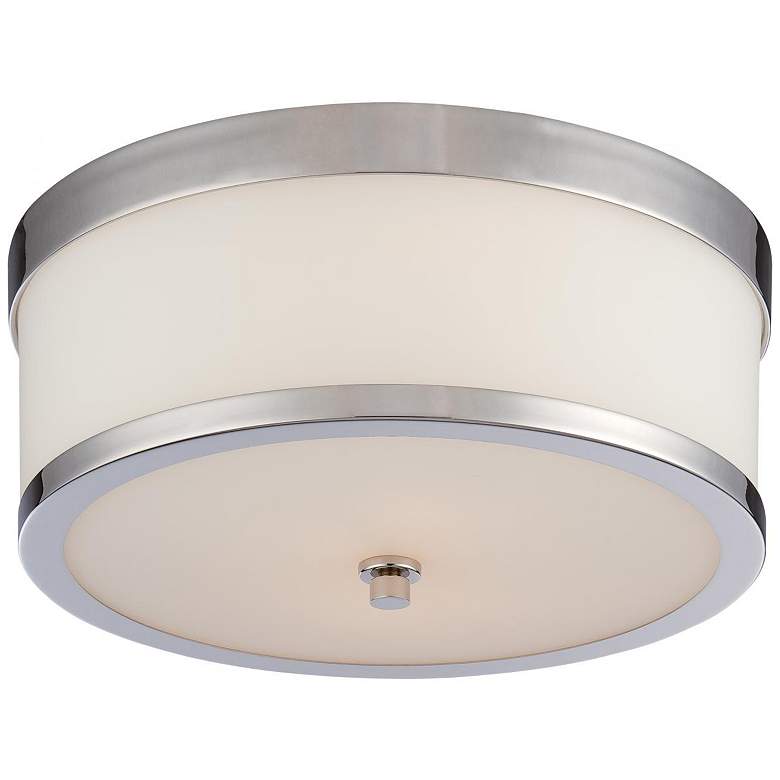 Image 1 Celine; 2 Light; Flush Fixture with Etched Opal Glass