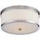 Celine; 2 Light; Flush Fixture with Etched Opal Glass