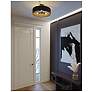 3_Celine 24" Wide Black 3-Light Drum Pendant more views