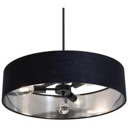 Celine 24" Wide Black Pendant