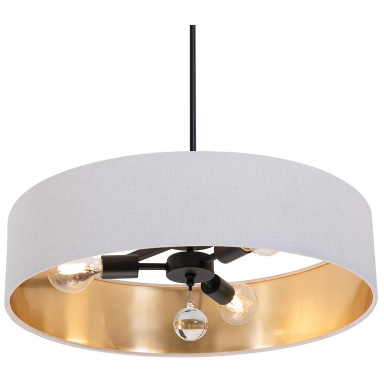Image 1 Celine 24" Wide Black Pendant