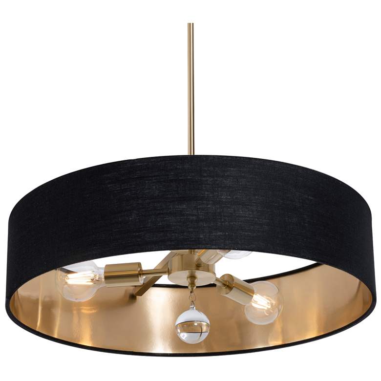 Image 1 Celine 24" Wide Satin Brass Pendant