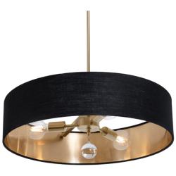 Celine 24" Wide Satin Brass Pendant