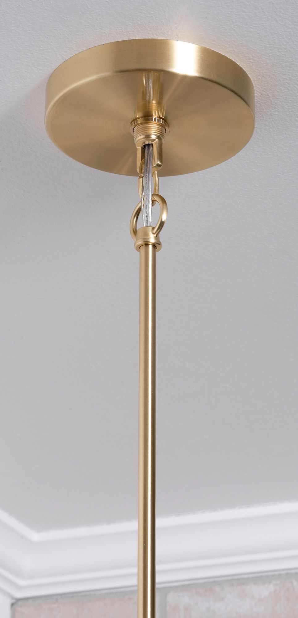 Image 4 Celine 24" Wide Satin Brass Pendant more views