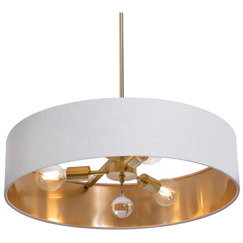 Image 1 Celine 24" Wide Satin Brass Pendant