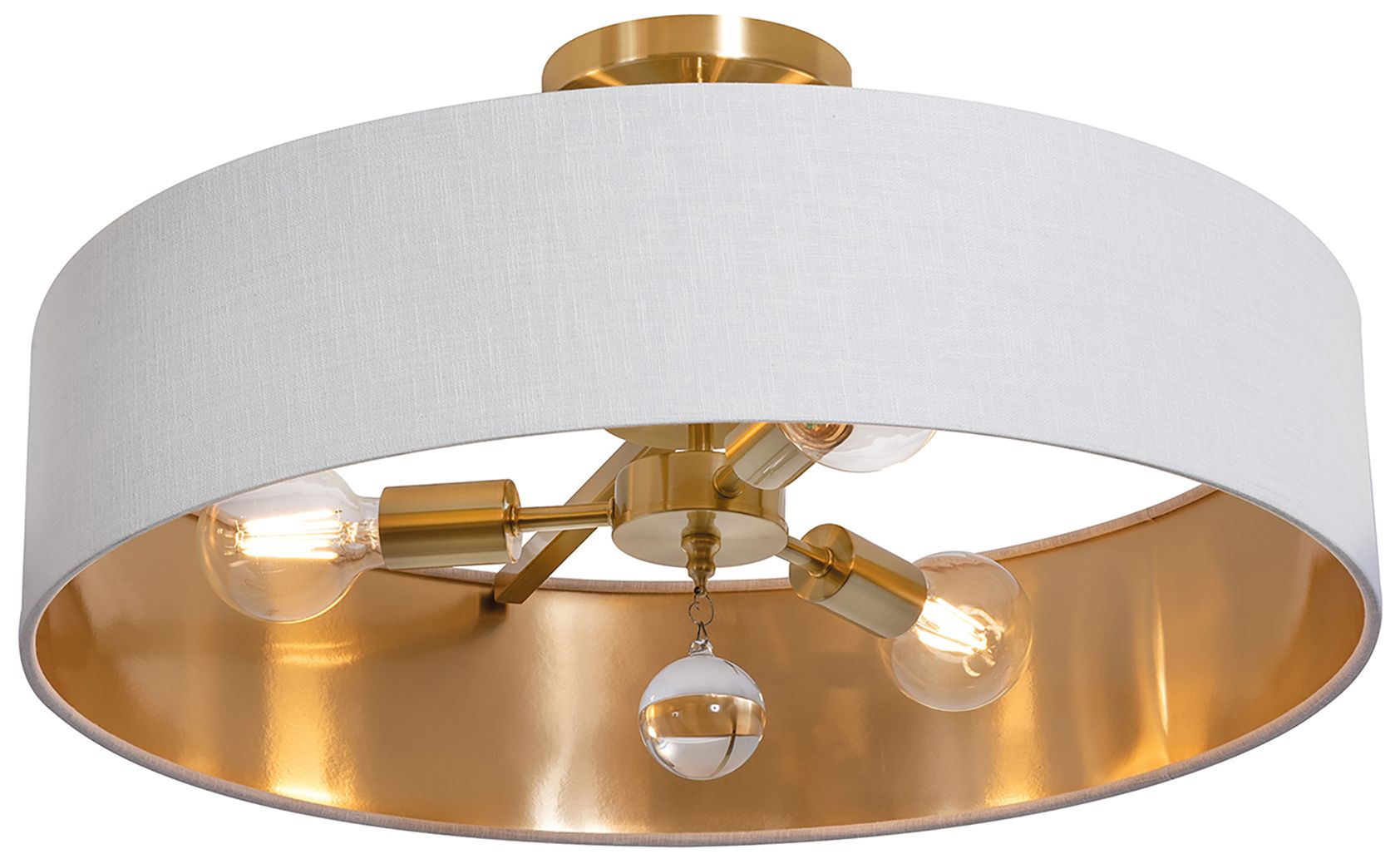 Image 2 Celine 24" Wide Satin Brass Pendant more views