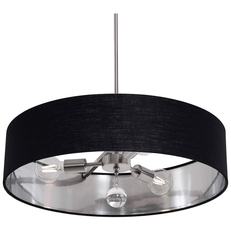 Image 1 Celine 24" Wide Satin Nickel Pendant