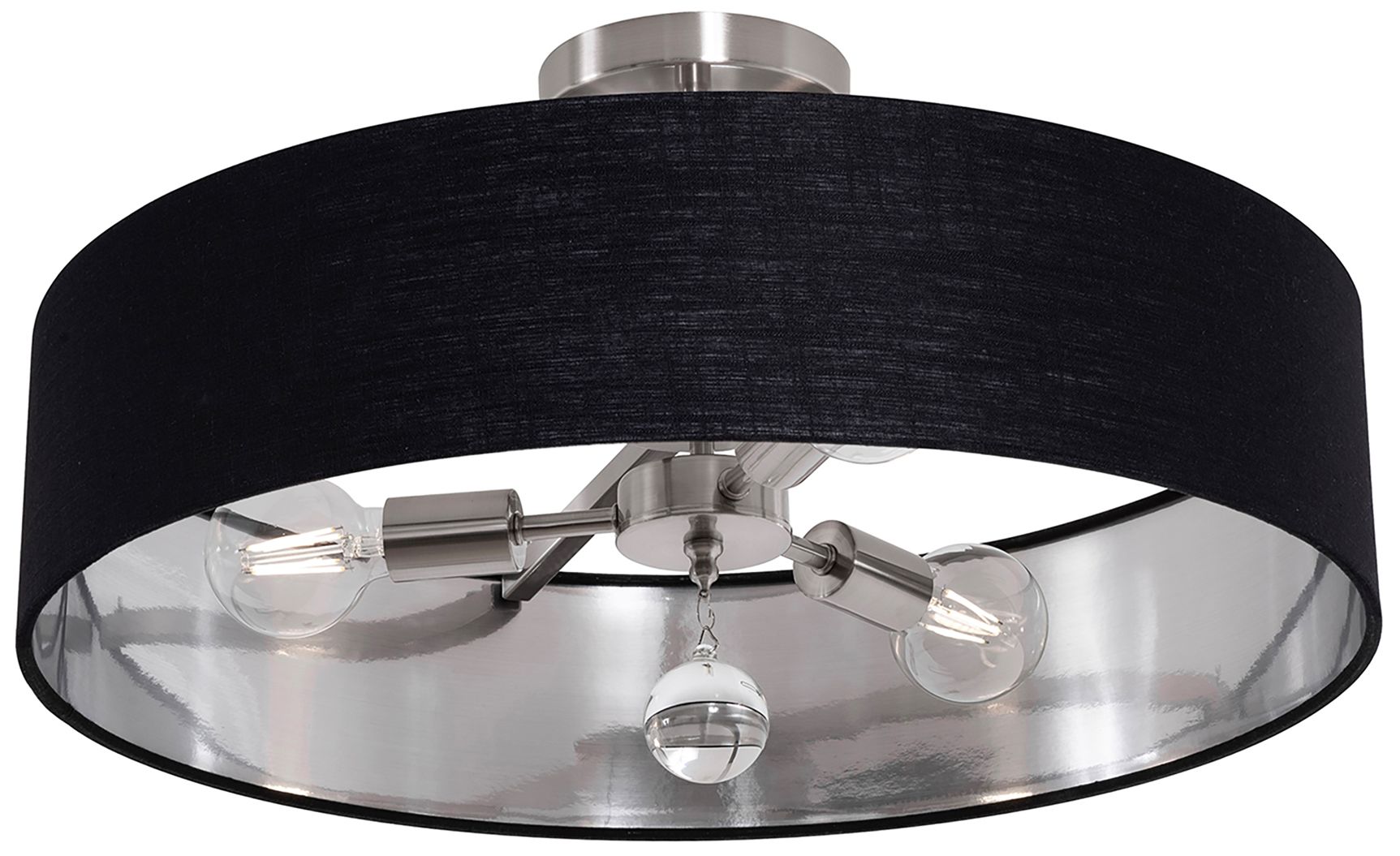 Image 2 Celine 24" Wide Satin Nickel Pendant more views