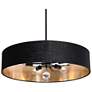 1_Celine 30" Wide Black 5-Light Drum Pendant