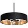 Celine 30" Wide Black 5-Light Drum Pendant