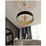 2_Celine 30" Wide Black 5-Light Drum Pendant more views