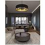 3_Celine 30" Wide Black 5-Light Drum Pendant more views