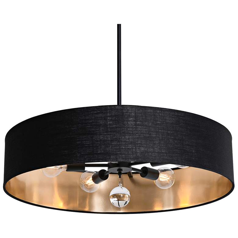 Image 1 Celine 30" Wide Black Pendant