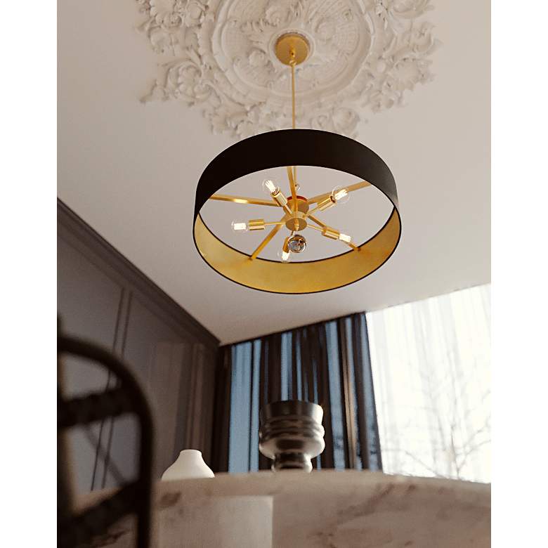 Image 2 Celine 30" Wide Black Pendant more views