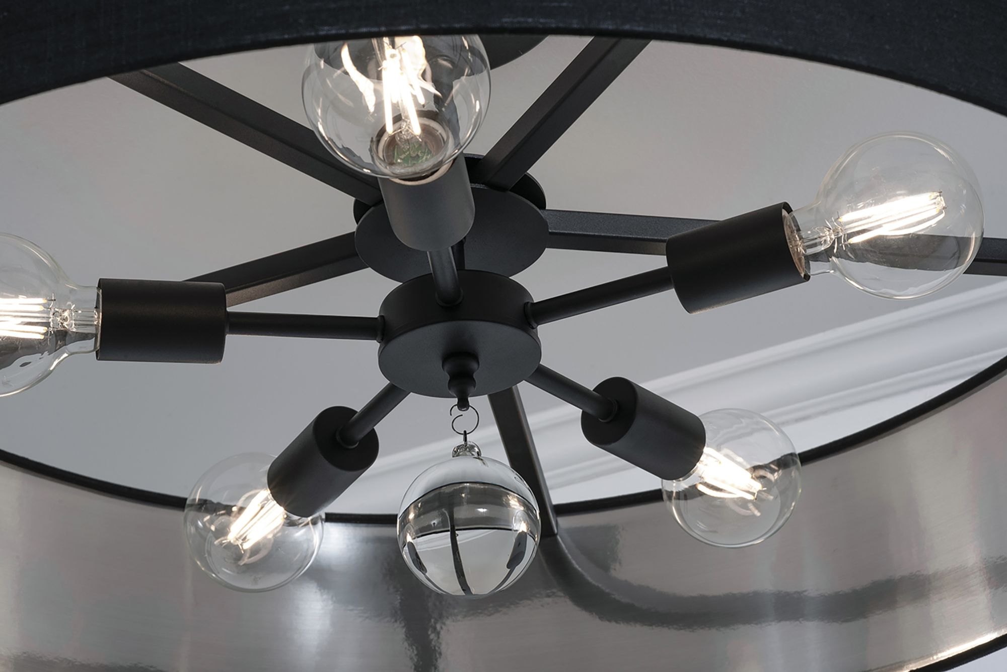 Image 3 Celine 30" Wide Black Pendant more views