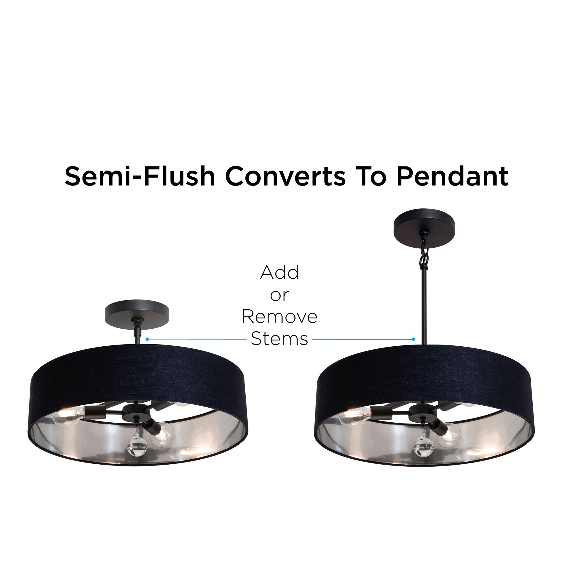 Image 5 Celine 30" Wide Black Pendant more views