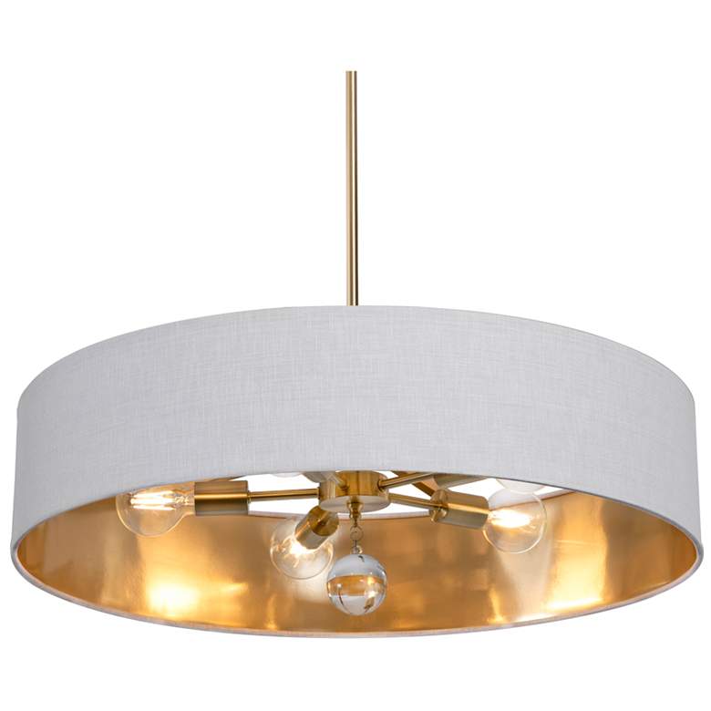 Image 1 Celine 30" Wide Satin Brass Pendant