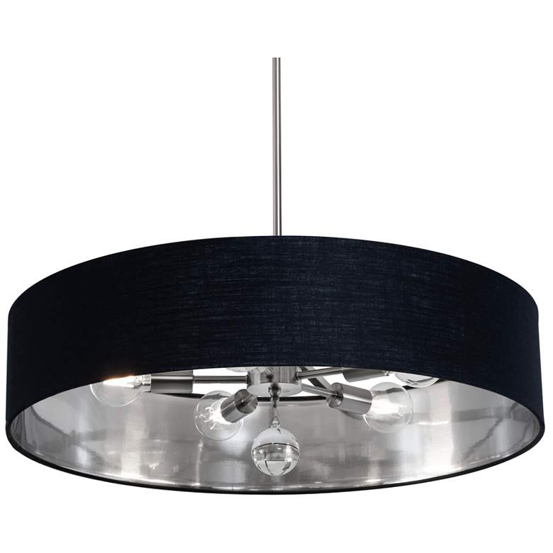 Image 1 Celine 30" Wide Satin Nickel Pendant