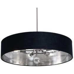 Celine 30" Wide Satin Nickel Pendant
