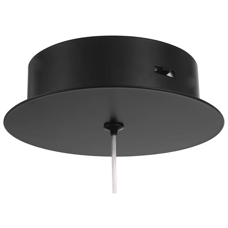 Image 5 Celine 4.72" Wide Black Pendant w/ Laser lines glass Shade more views