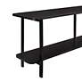 5_Celine 70 3/4" Wide Black Rectangle 2-Shelf Console Table more views