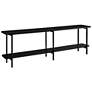 Celine 70 3/4" Wide Black Rectangle 2-Shelf Console Table