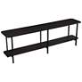 Celine 70 3/4" Wide Black Rectangle 2-Shelf Console Table