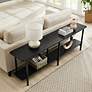 Celine 70 3/4" Wide Black Rectangle 2-Shelf Console Table