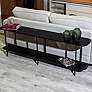Celine 70 3/4" Wide Black Rectangle 2-Shelf Console Table