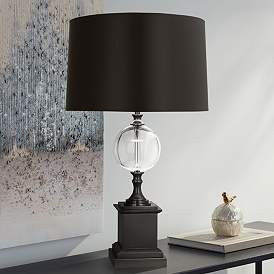Image1 of Celine Deep Bronze and Crystal Table Lamp w/ Bronze Shade