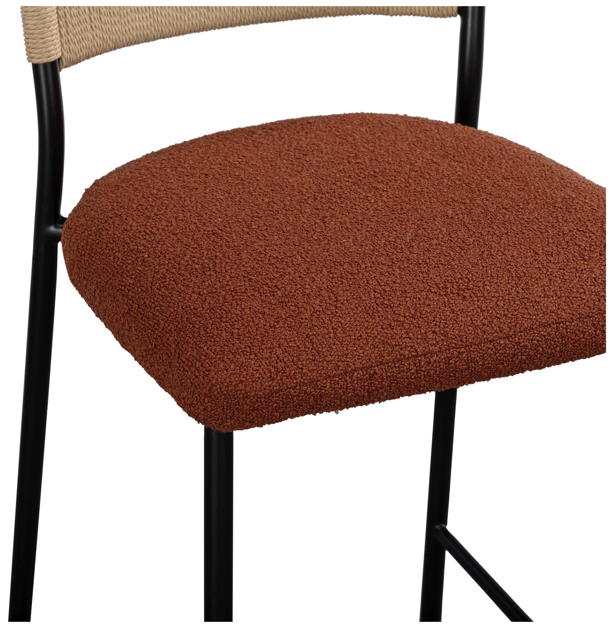 Image 5 Celine Maroon Performance Boucle Barstool more views