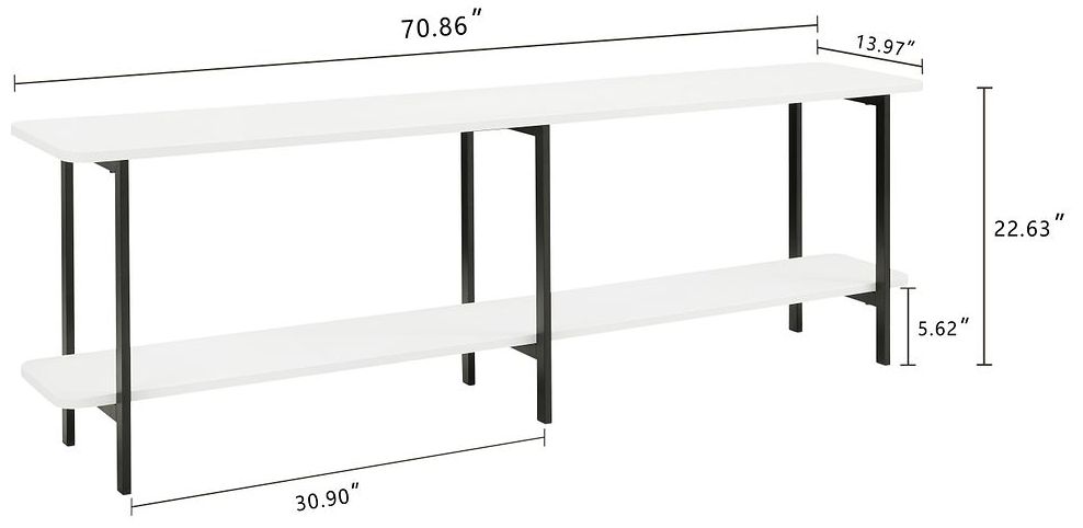 Image 3 Celine Modern Side Table Console in White more views