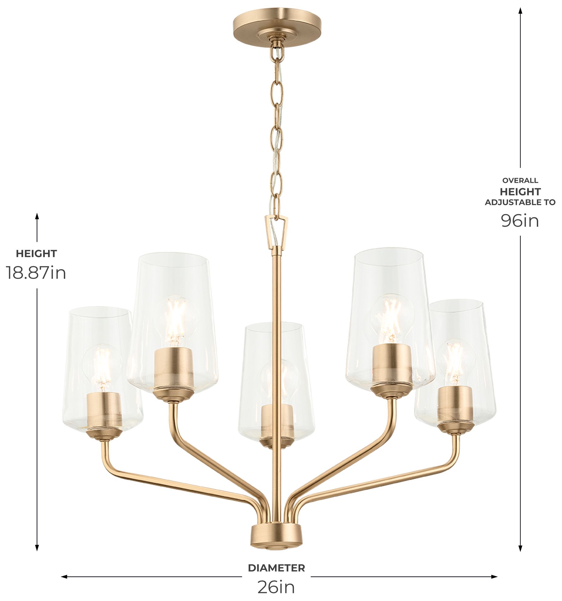 Image 5 Celino Five-Light Chandelier more views