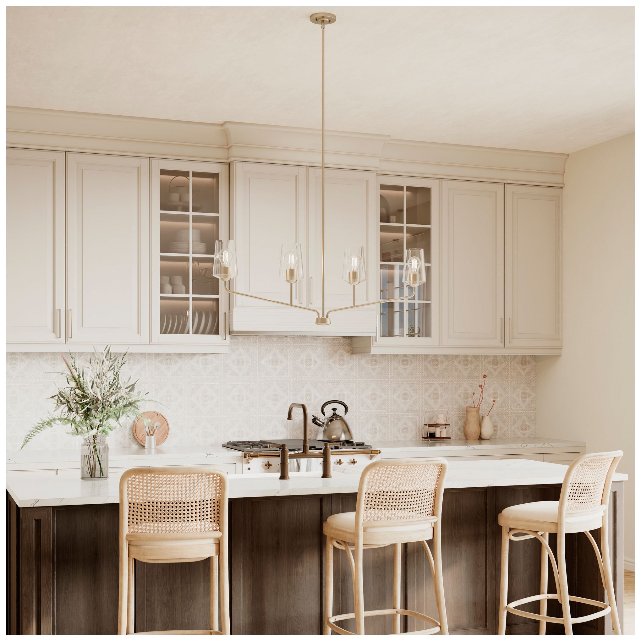 Image 2 Celino Four-Light Linear Chandelier more views