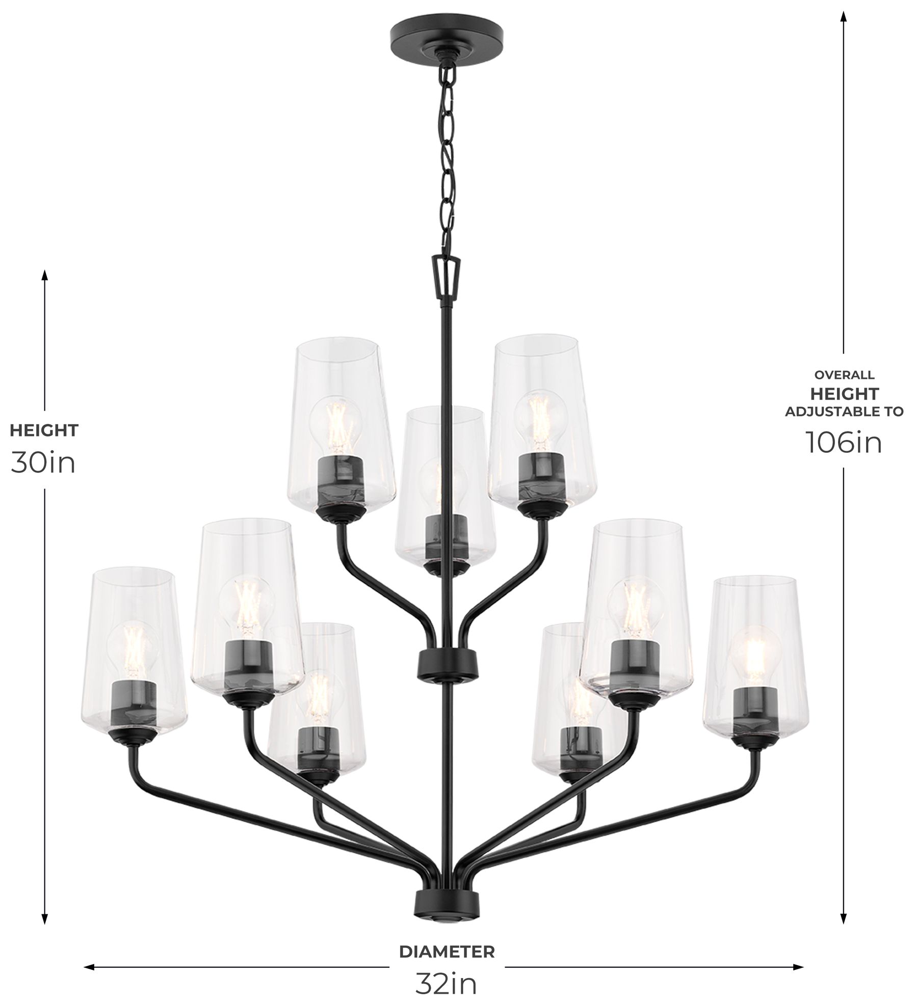 Image 5 Celino Nine-Light Chandelier more views