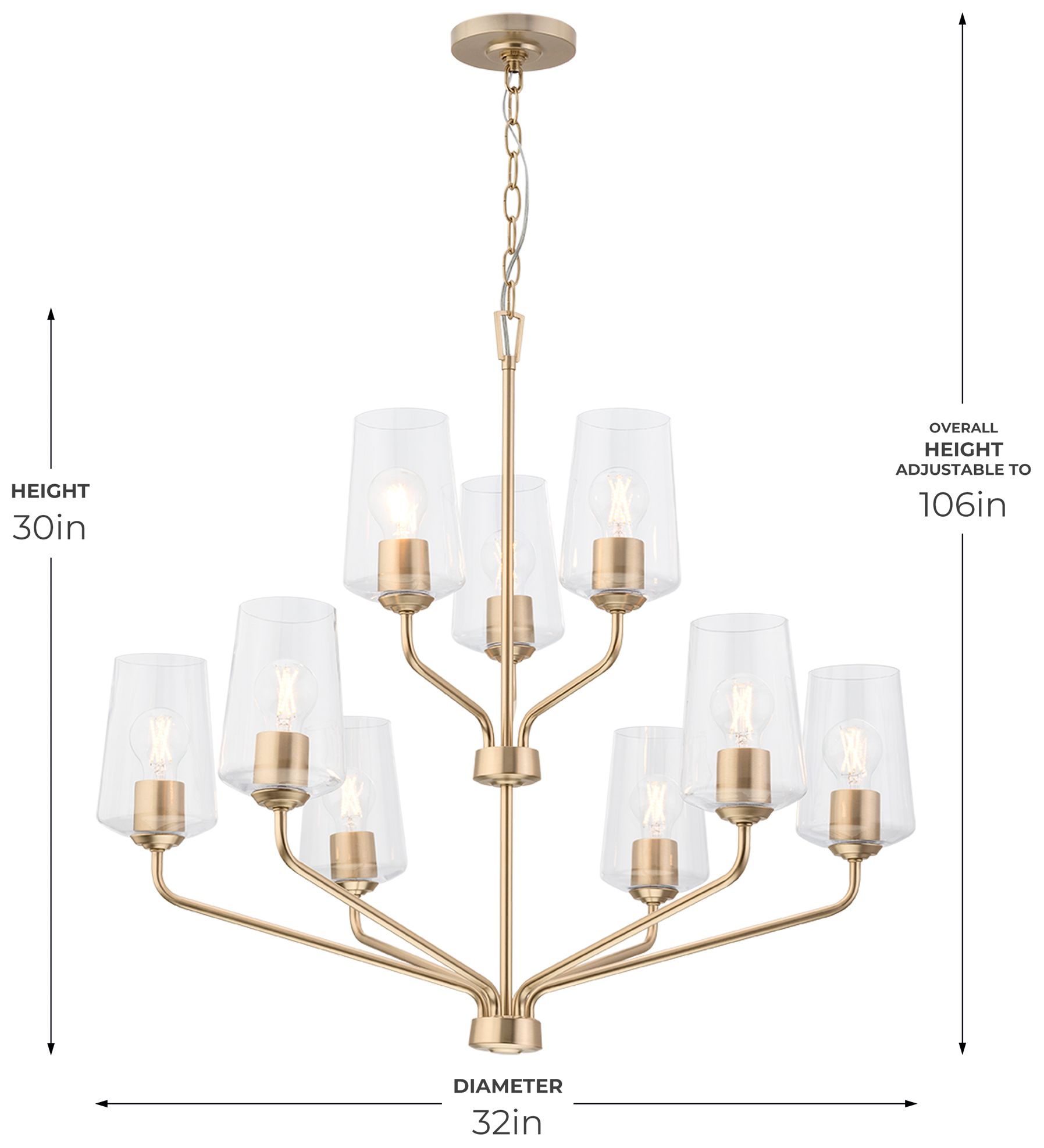 Image 5 Celino Nine-Light Chandelier more views