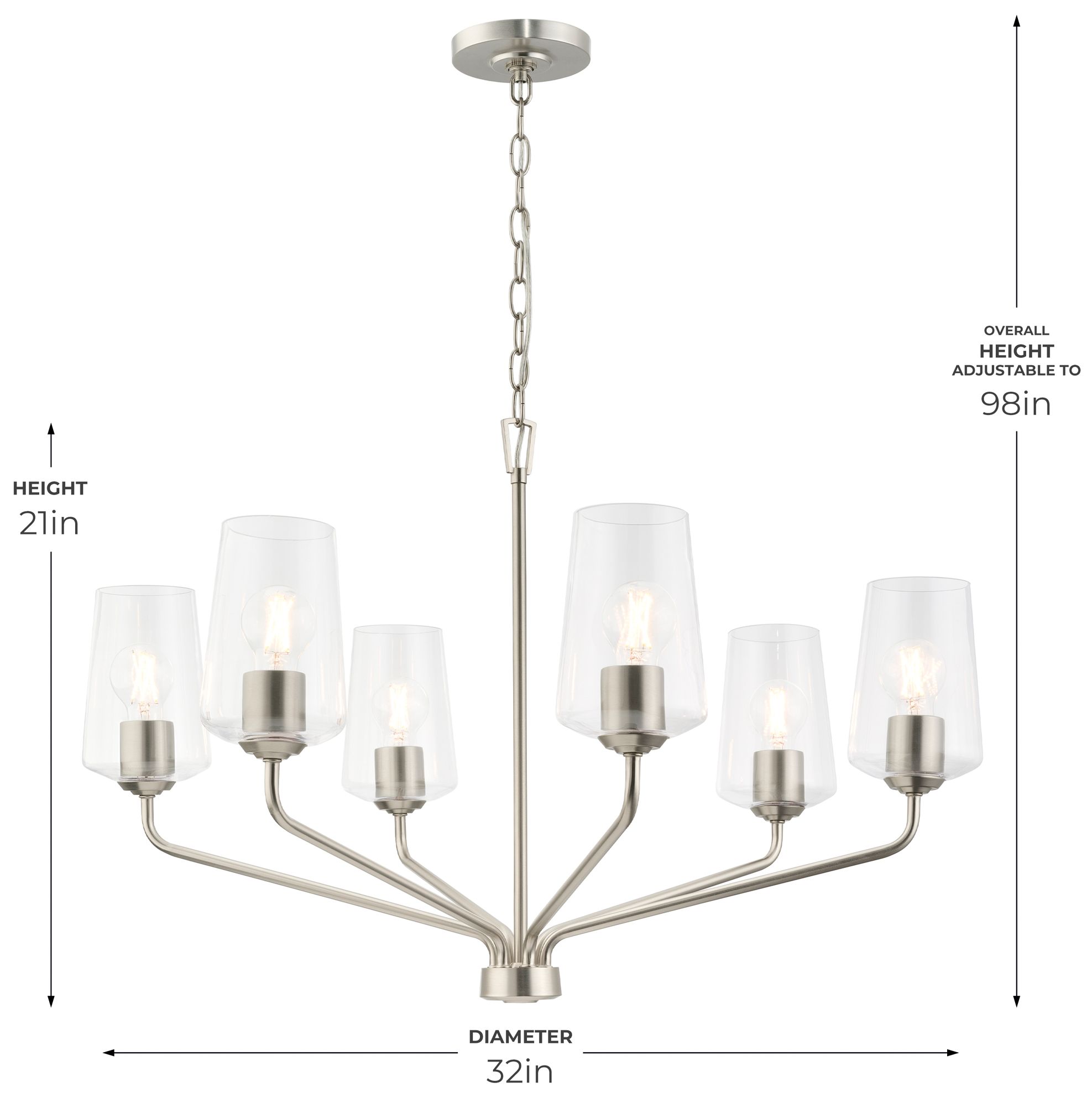 Image 6 Celino Six-Light Chandelier more views