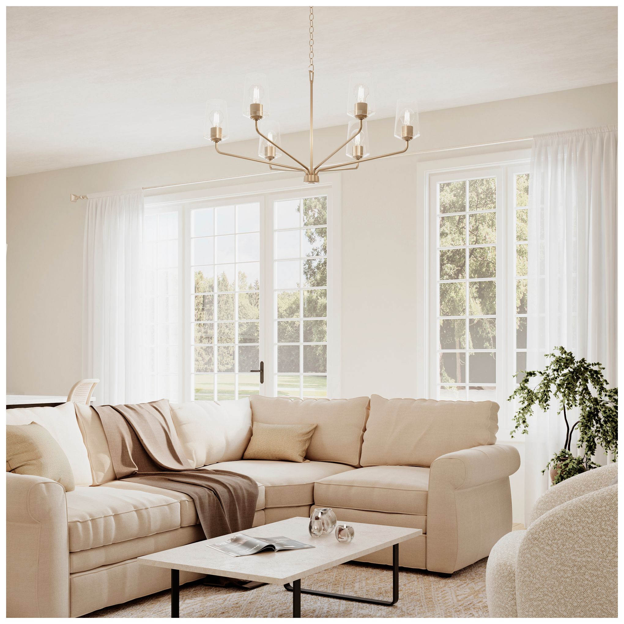 Image 2 Celino Six-Light Large Chandelier more views