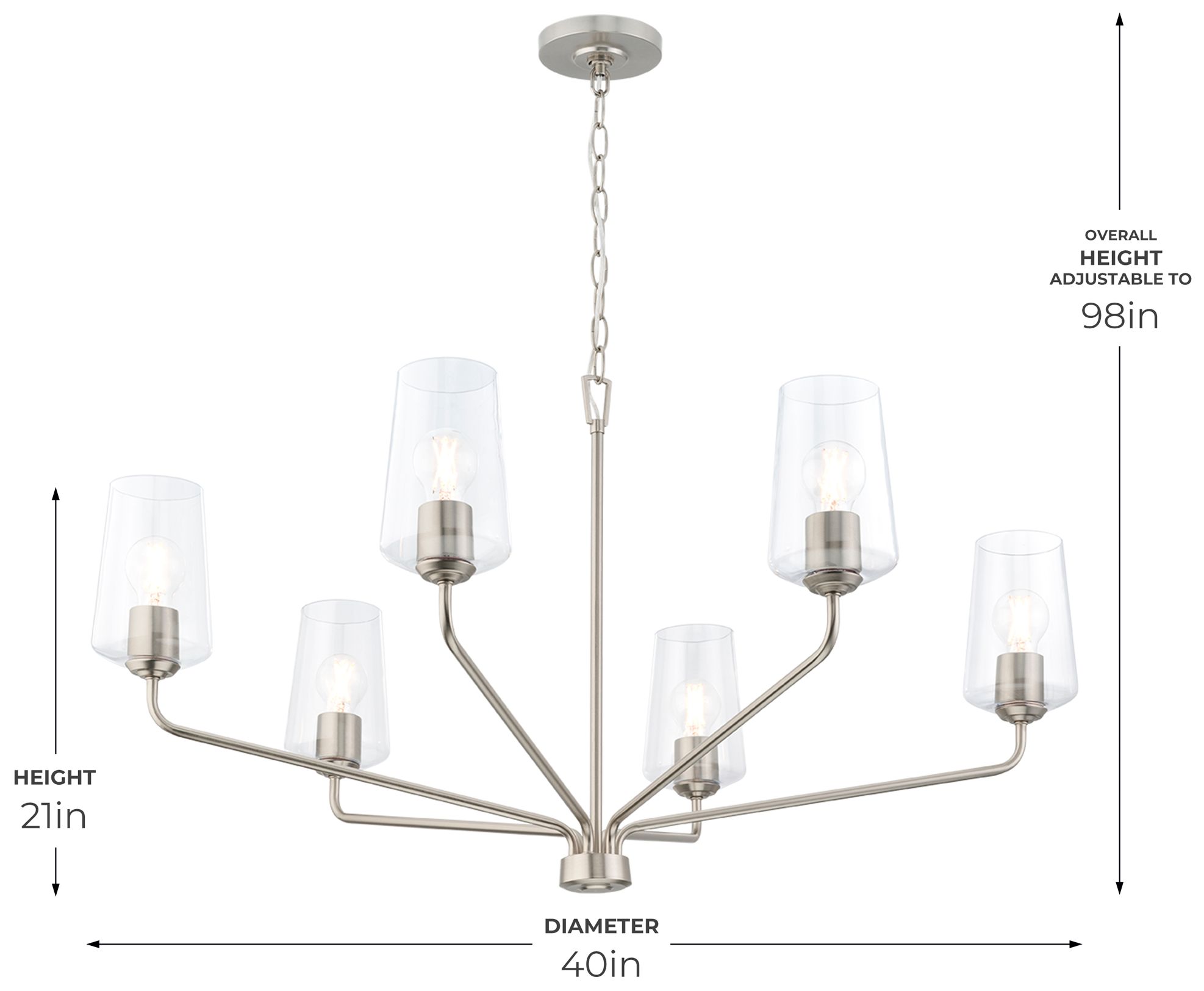 Image 5 Celino Six-Light Large Chandelier more views