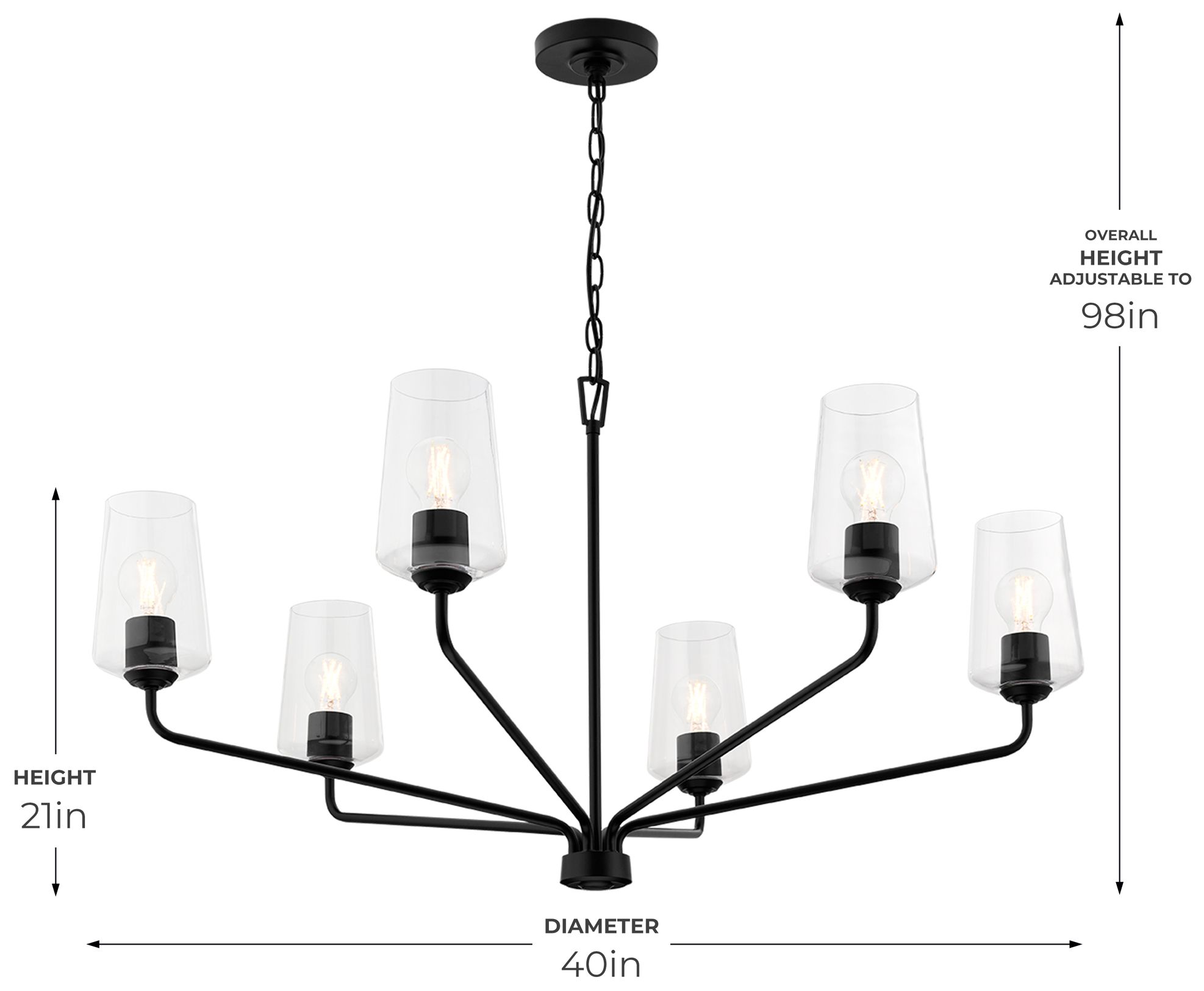 Image 5 Celino Six-Light Large Chandelier more views