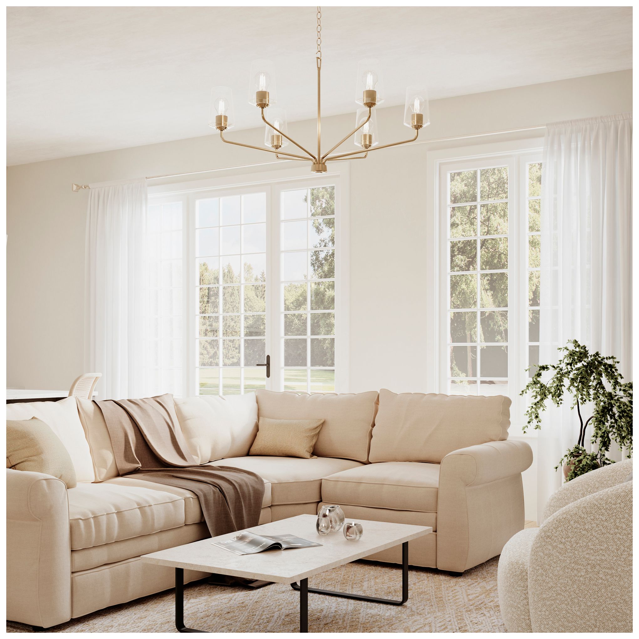 Image 2 Celino Six-Light Large Chandelier more views