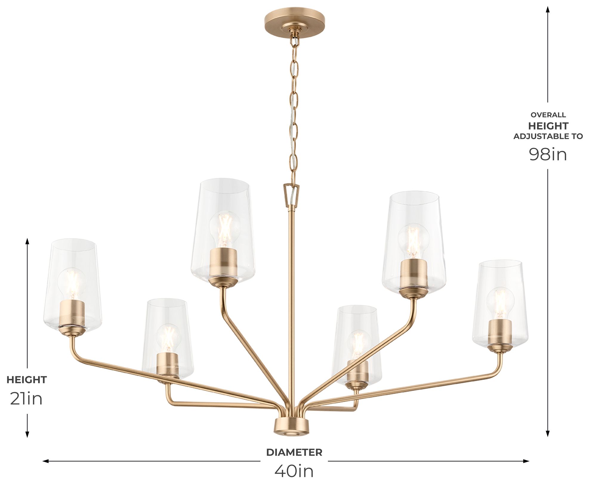 Image 5 Celino Six-Light Large Chandelier more views