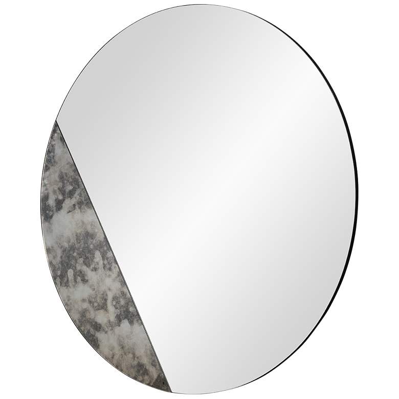 Image 1 Cella Antique Mirrored 40 inch Round Oversized Wall Mirror